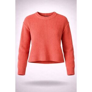 American Eagle Coral Pink Shaker Stitch Crewneck Sweater Womens S‎ Ribbed Knit